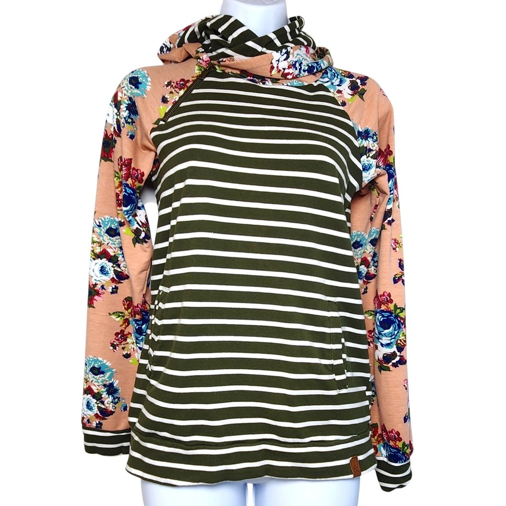 Ampersand‎ Avenue Women's Hoodie Size XL Boho Floral Cottagecore